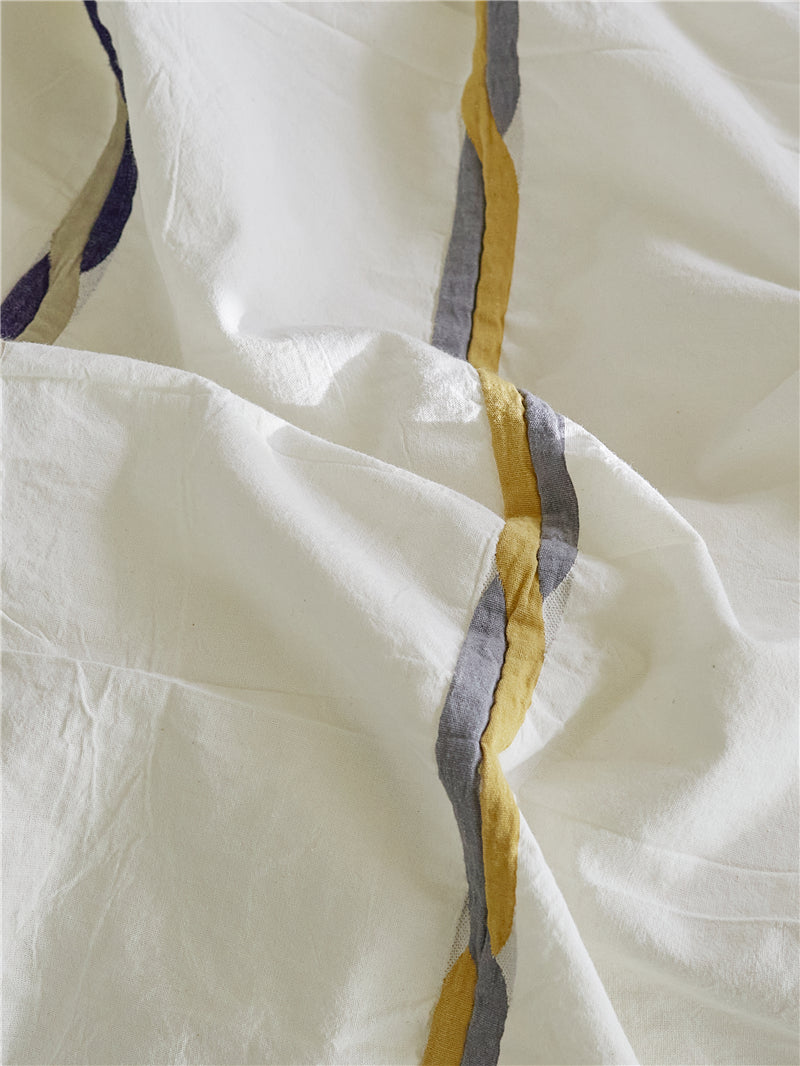 French Luxe Seersucker Stripe Cotton Set