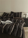 French Luxe Seersucker Stripe Cotton Set