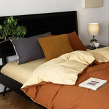 Pure Cotton Two-Tone Knitted Jersey Bedding Set