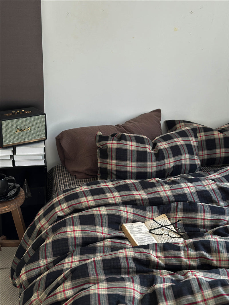 Mocha Mousse Plaid Set