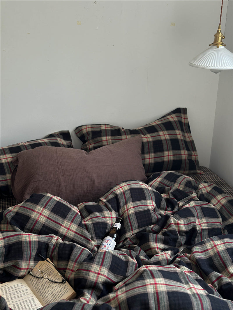 Mocha Mousse Plaid Set