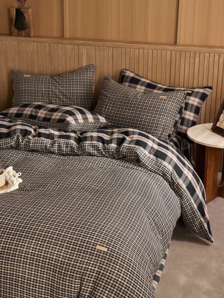 Retro Check Percale Set