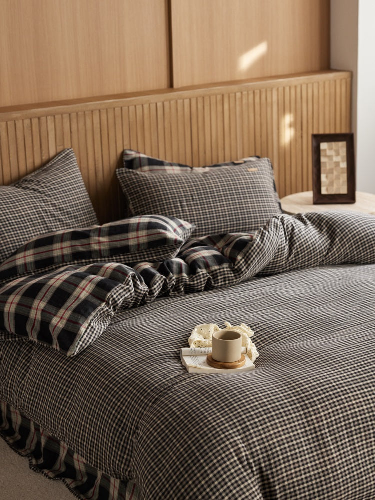 Retro Check Percale Set