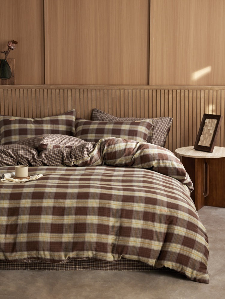 Retro Check Percale Set