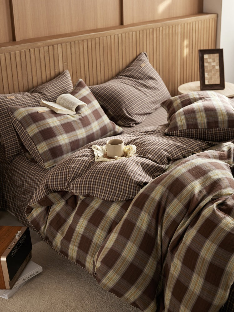 Retro Check Percale Set