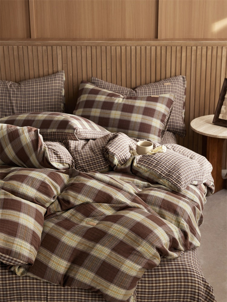 Retro Check Percale Set
