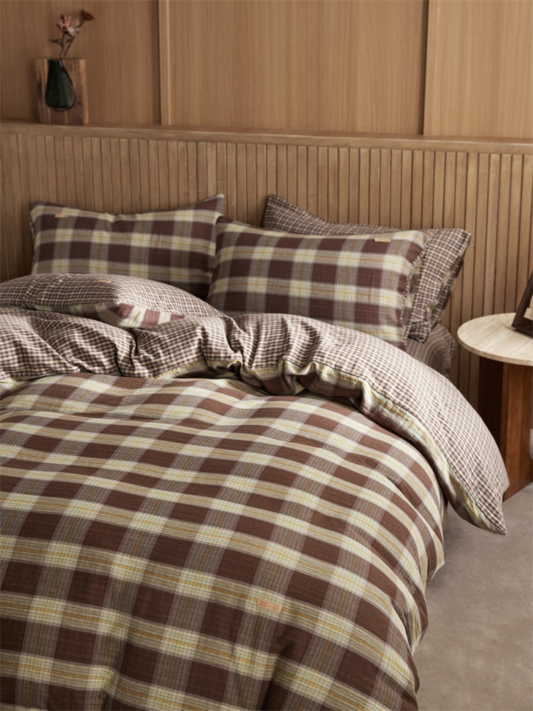 Retro Check Percale Set