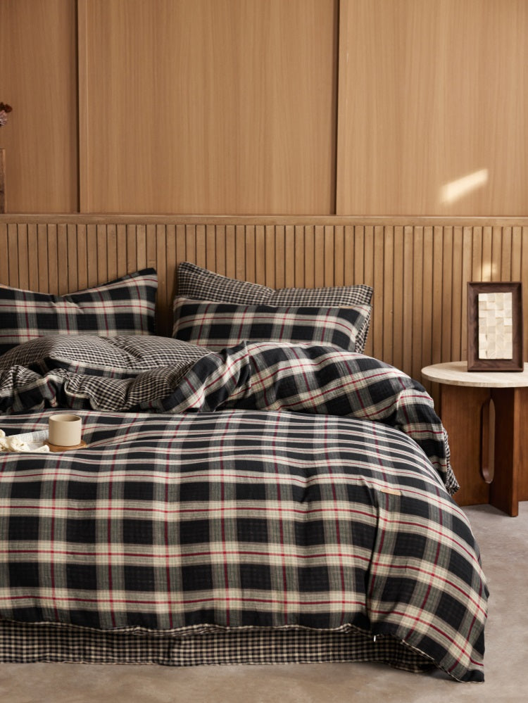 Retro Check Percale Set