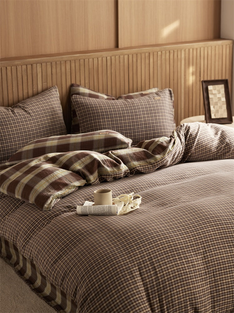 Retro Check Percale Set