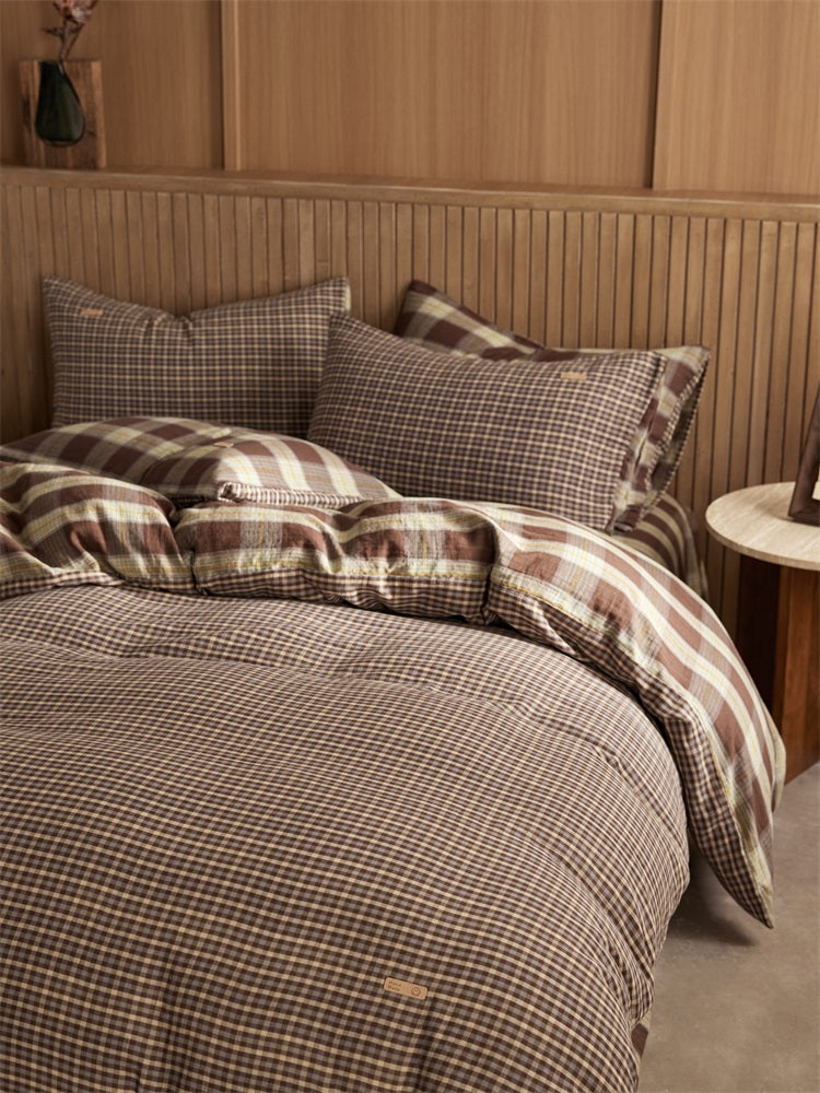 Retro Check Percale Set