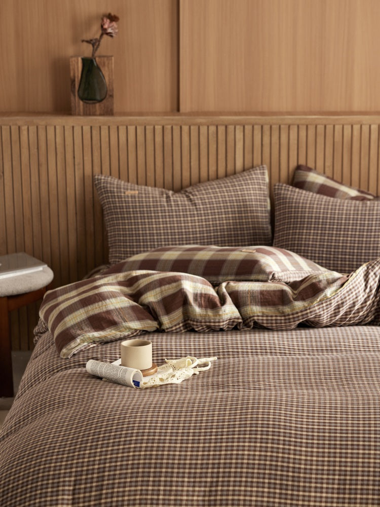 Retro Check Percale Set