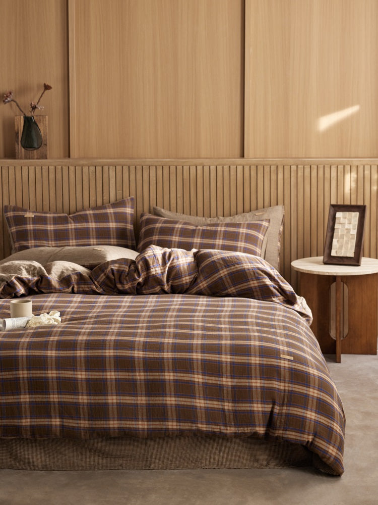 Retro Check Percale Set