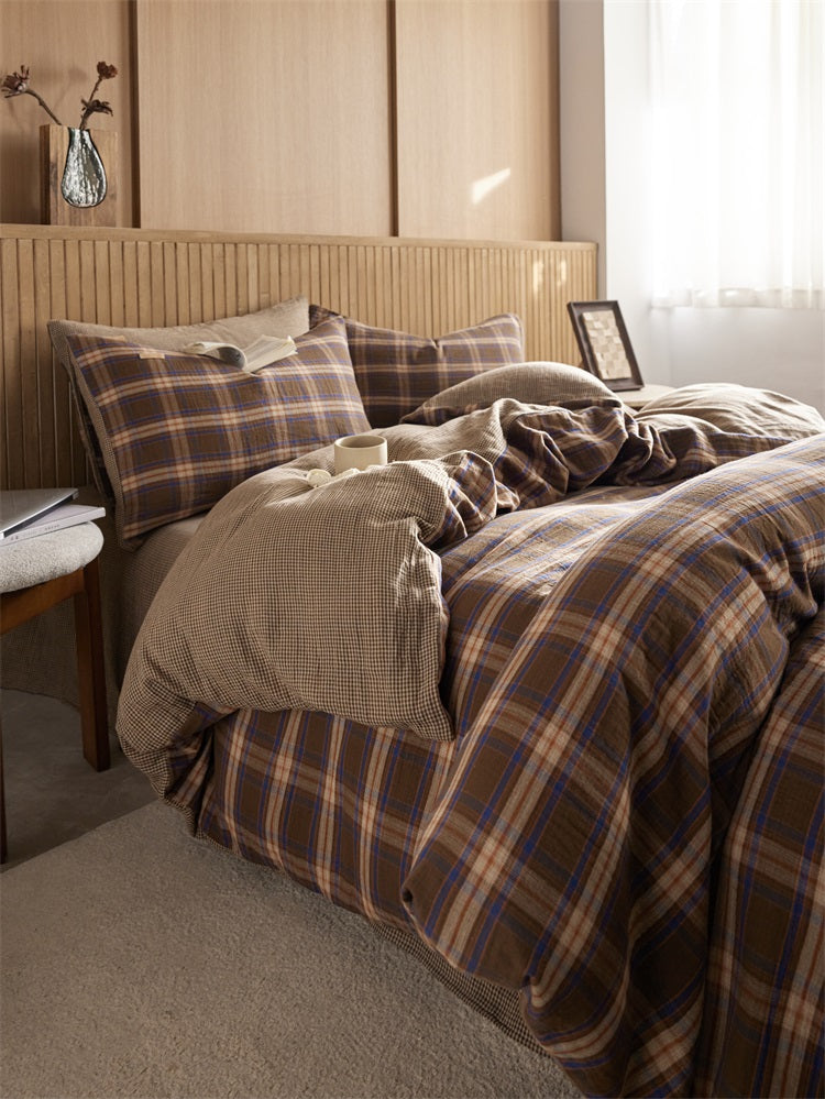 Retro Check Percale Set