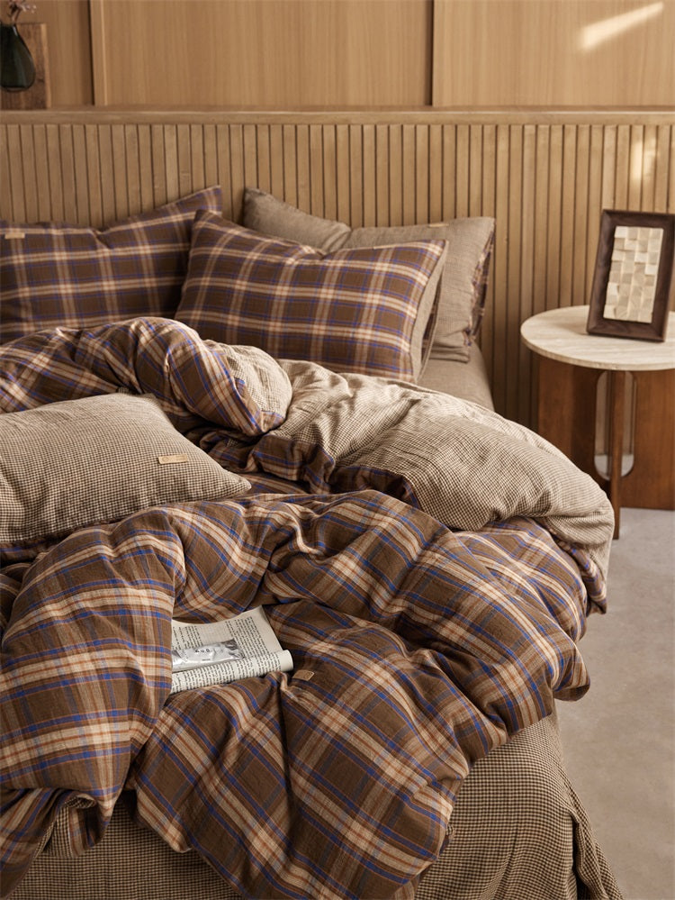 Retro Check Percale Set