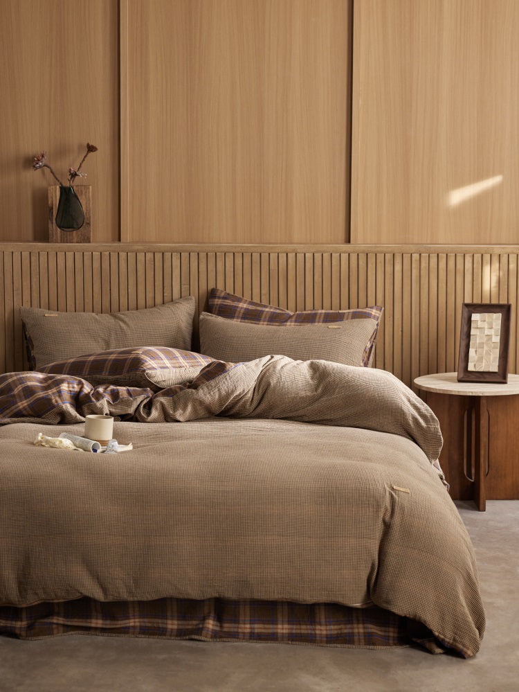 Retro Check Percale Set