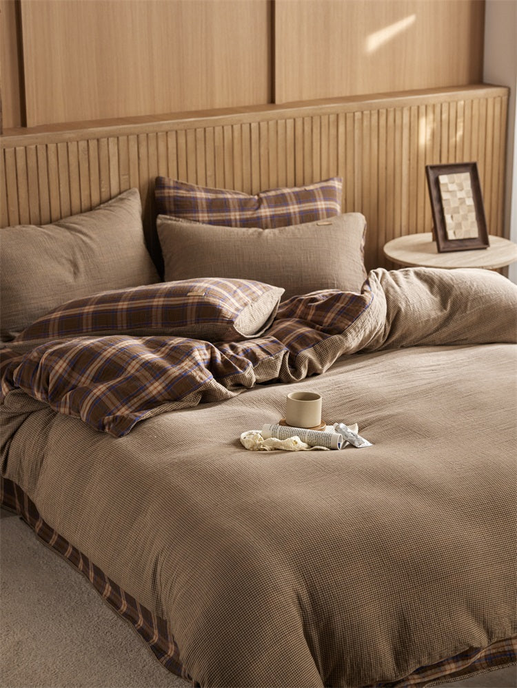 Retro Check Percale Set
