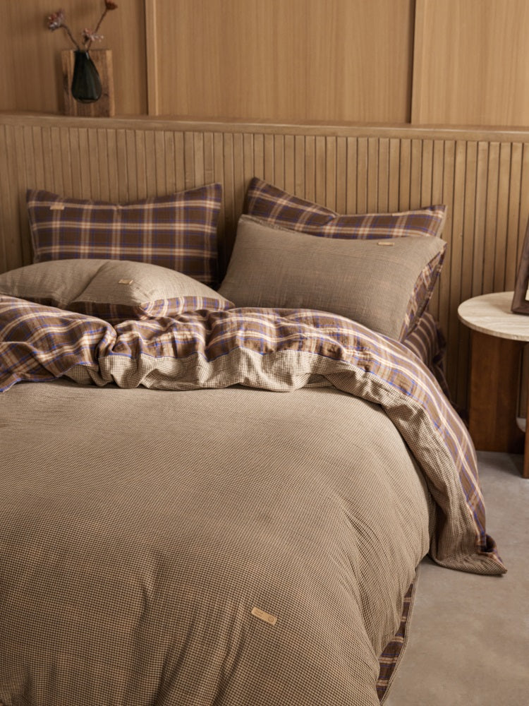 Retro Check Percale Set