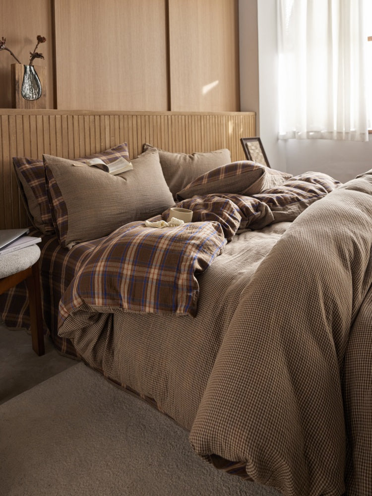 Retro Check Percale Set