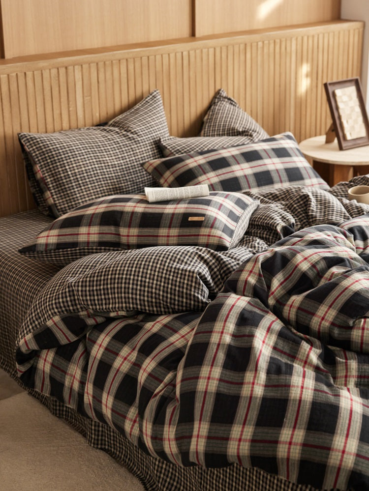 Retro Check Percale Set