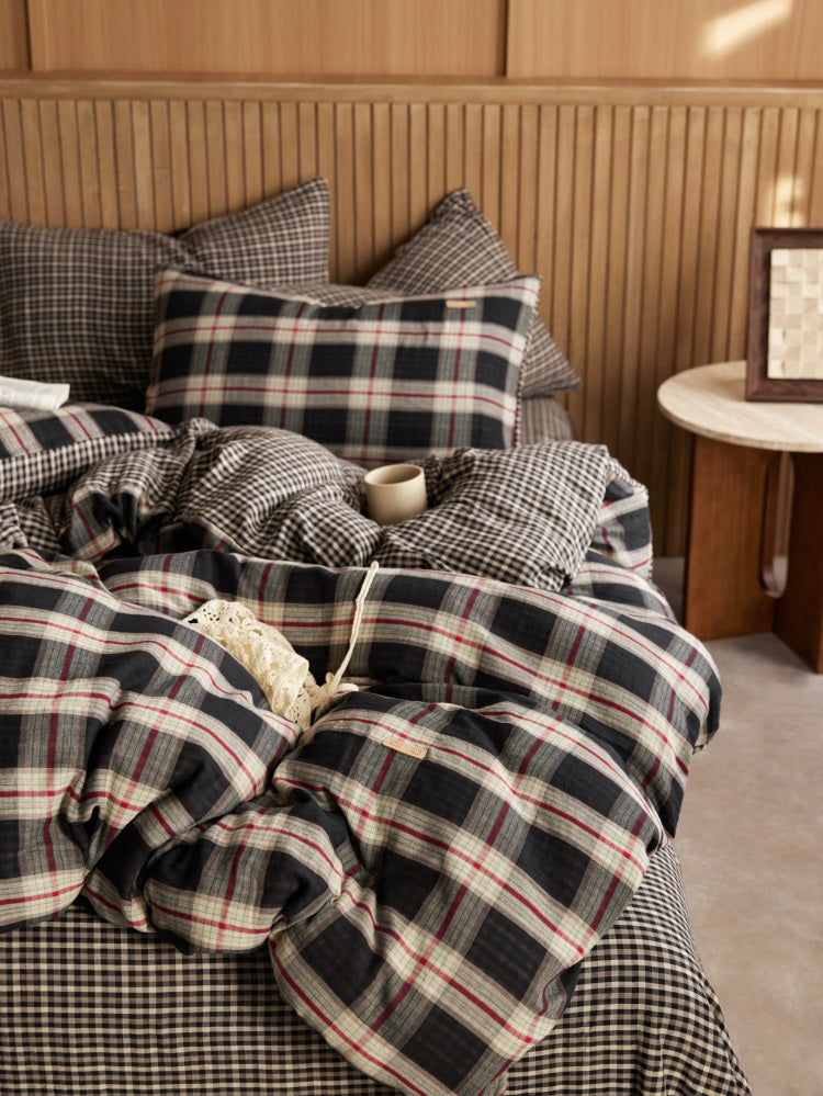 Retro Check Percale Set