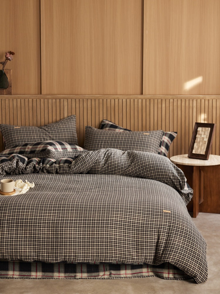 Retro Check Percale Set